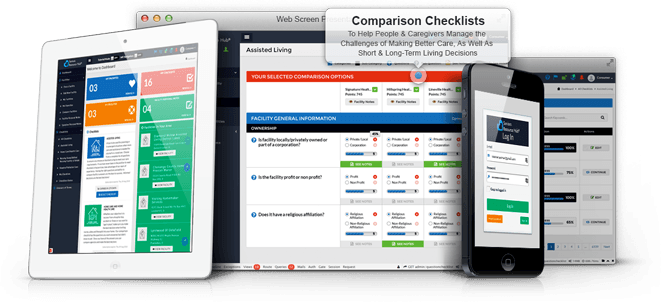 Seniors Resource Hub Comparison Checklist Graphic